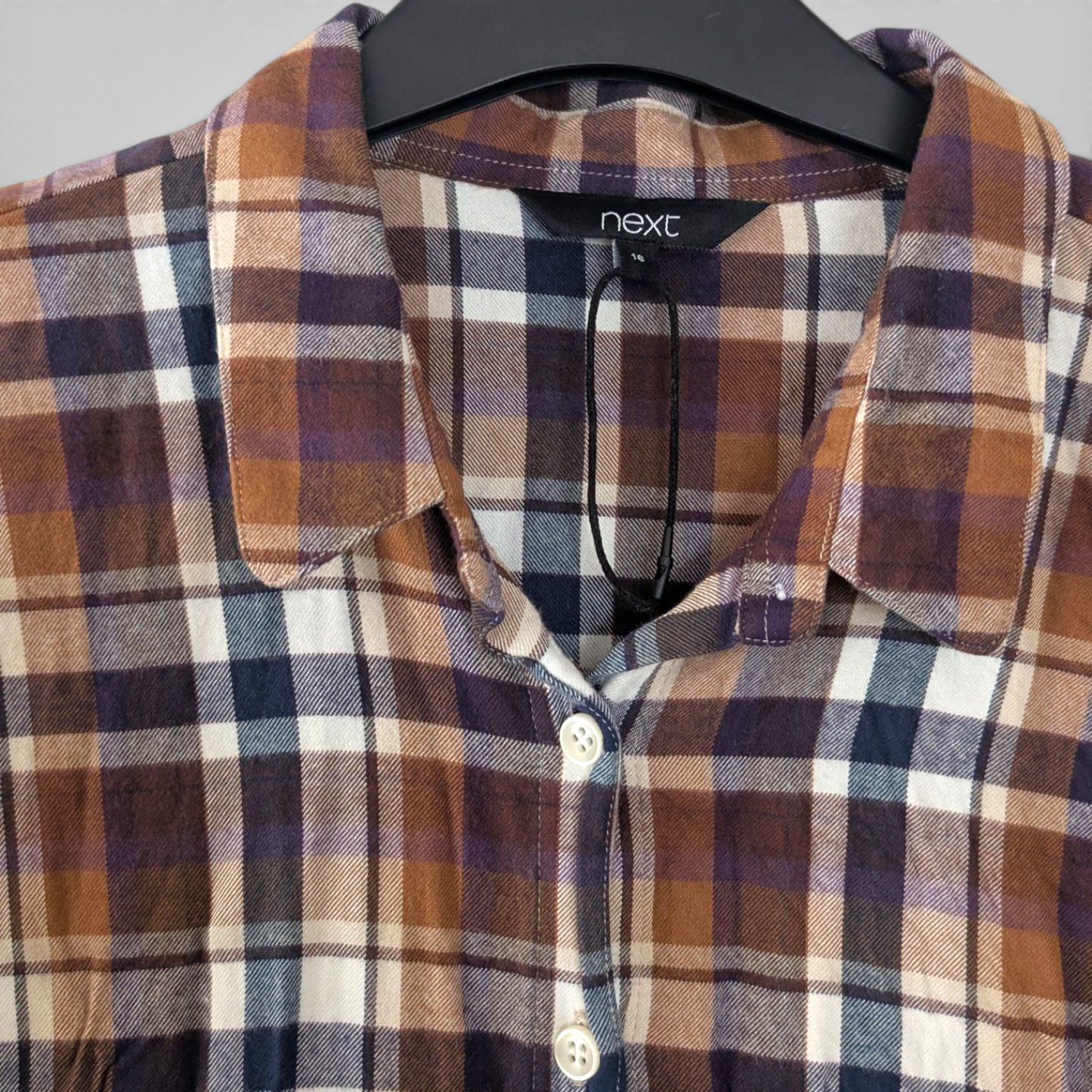 Next Brown Check Shirt