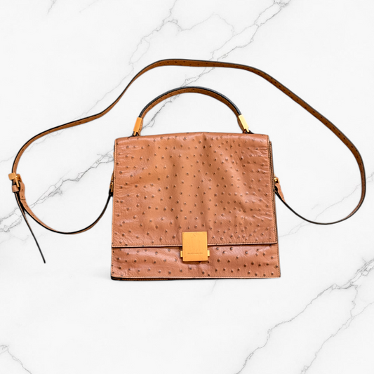 Archival Karen Millen Tan Leather Crossbody Satchel