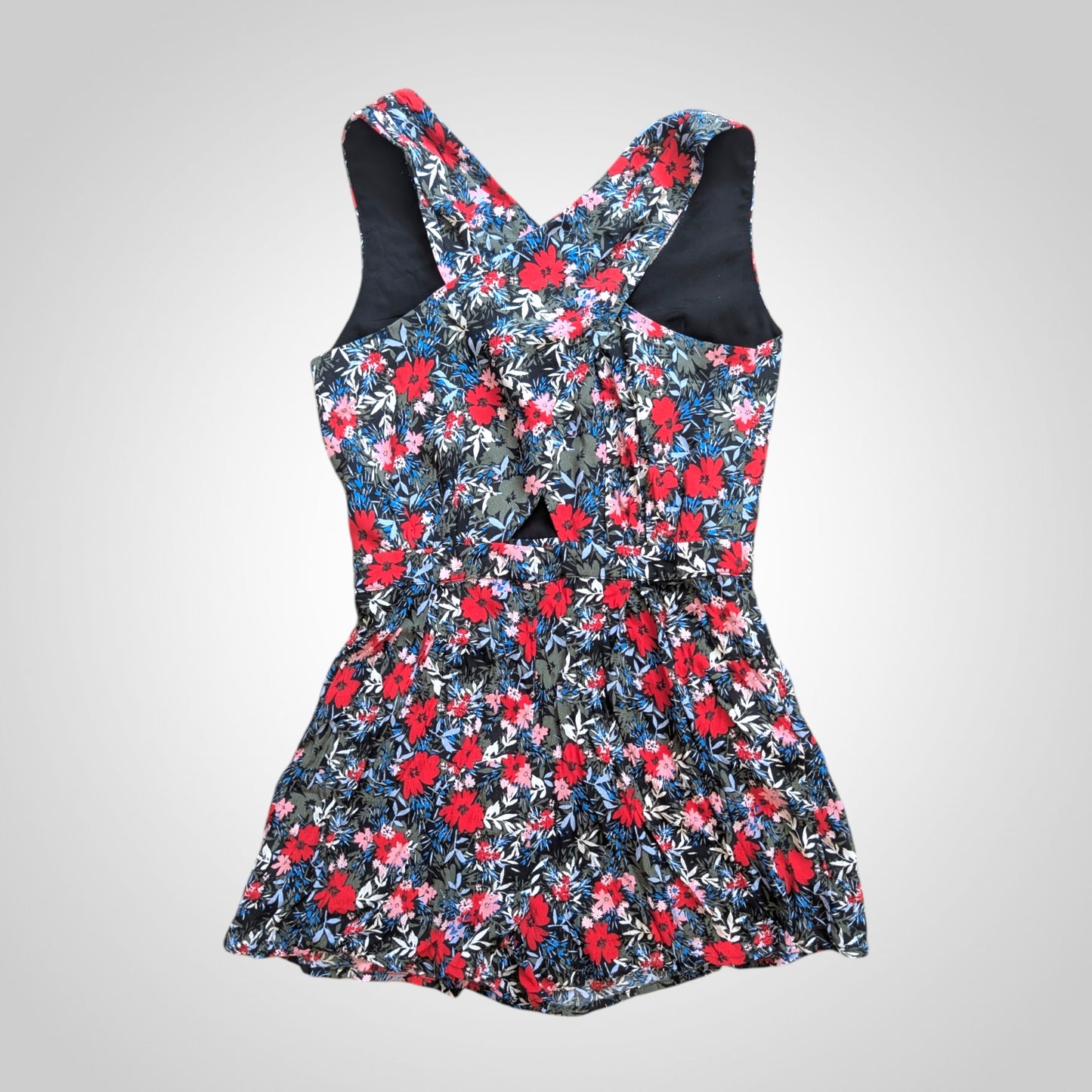Dark Floral Crossover Playsuit