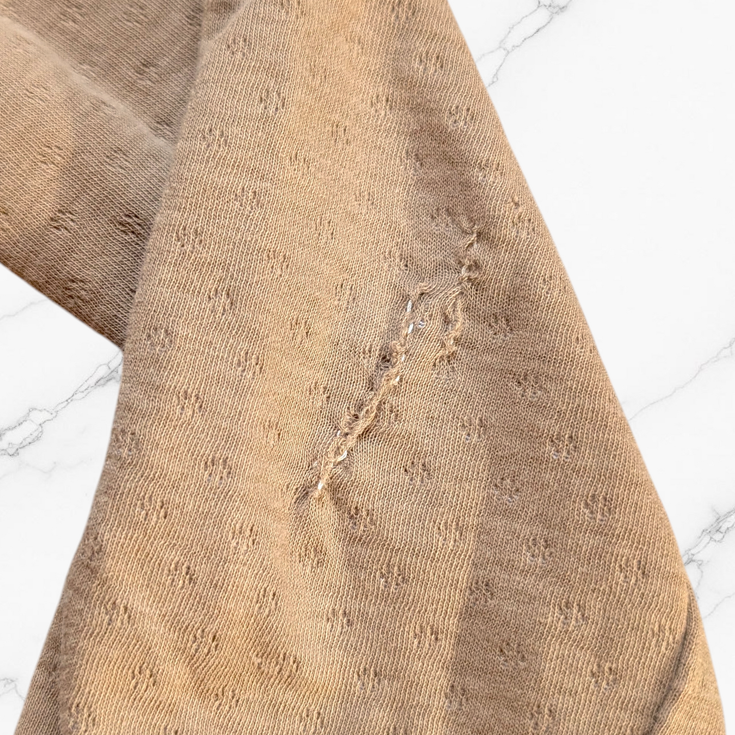 00's Tan Mixed-Knit Cardigan