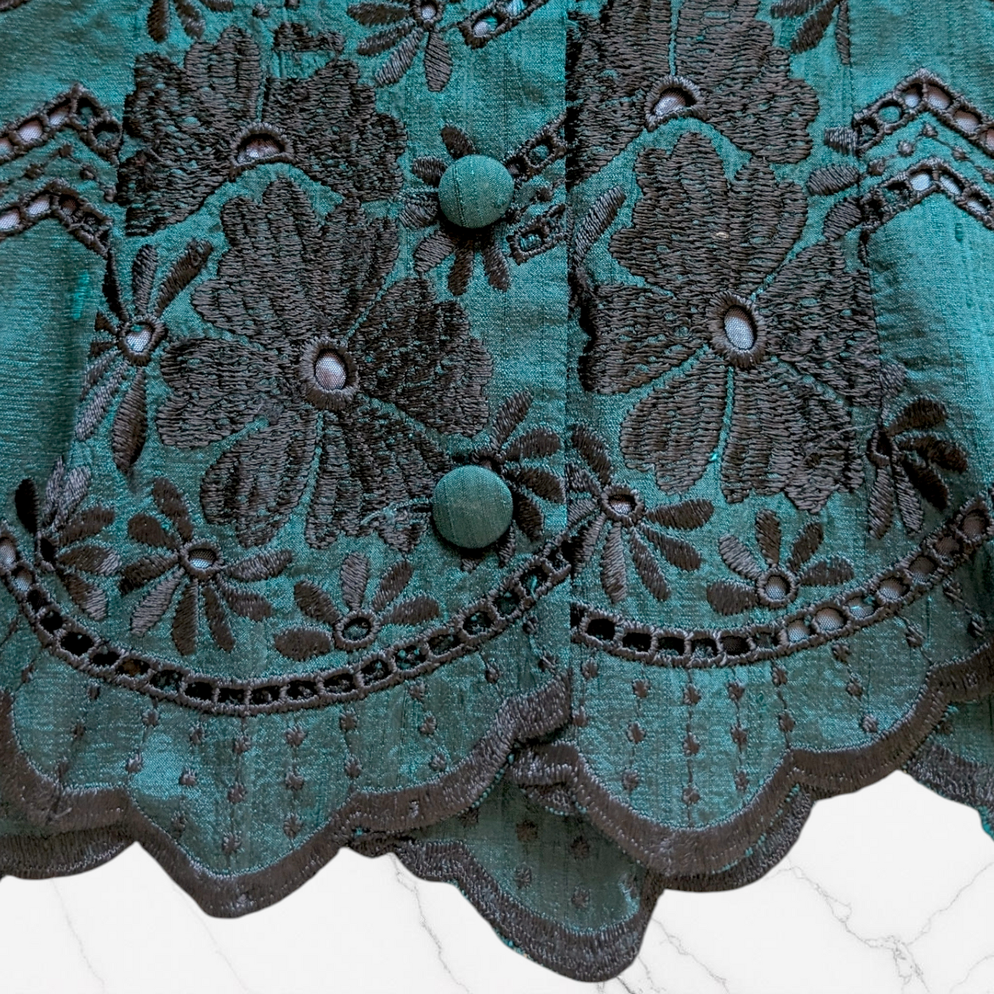 90s Whimsigoth Silk Jacket