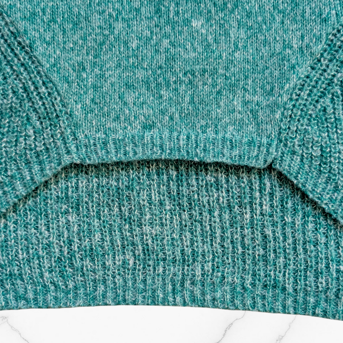 Green Sleeveless Knit Vest Top with Asymmetric Hem