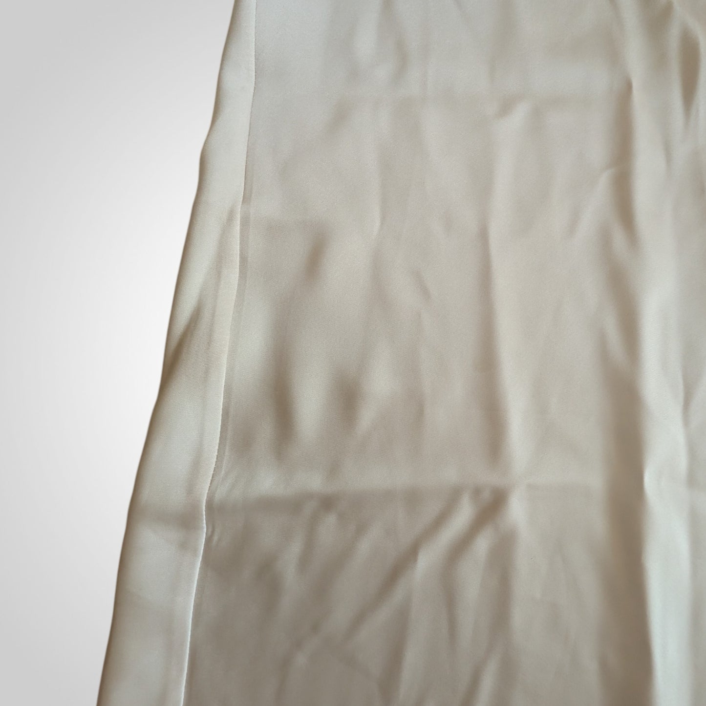 Champagne Cream Satin Slip Skirt