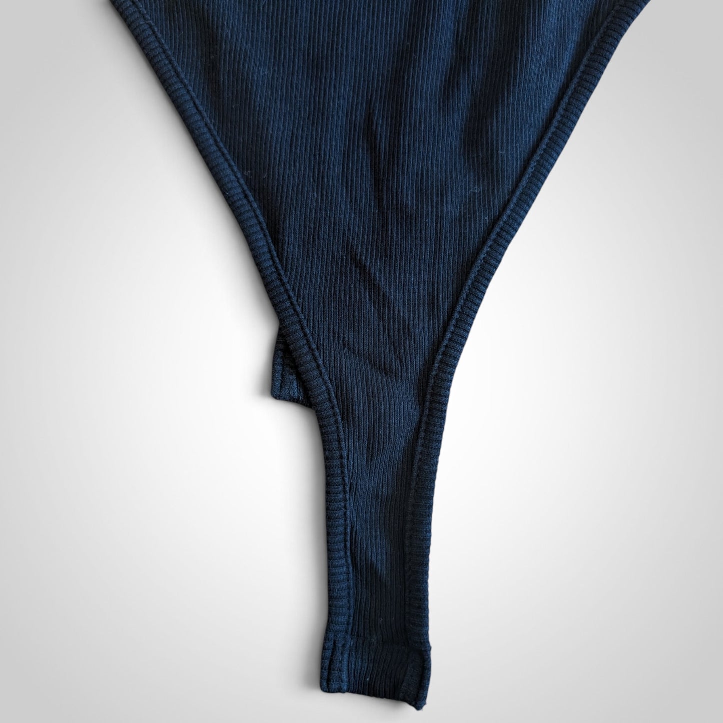 Black Ribbed Bodysuit