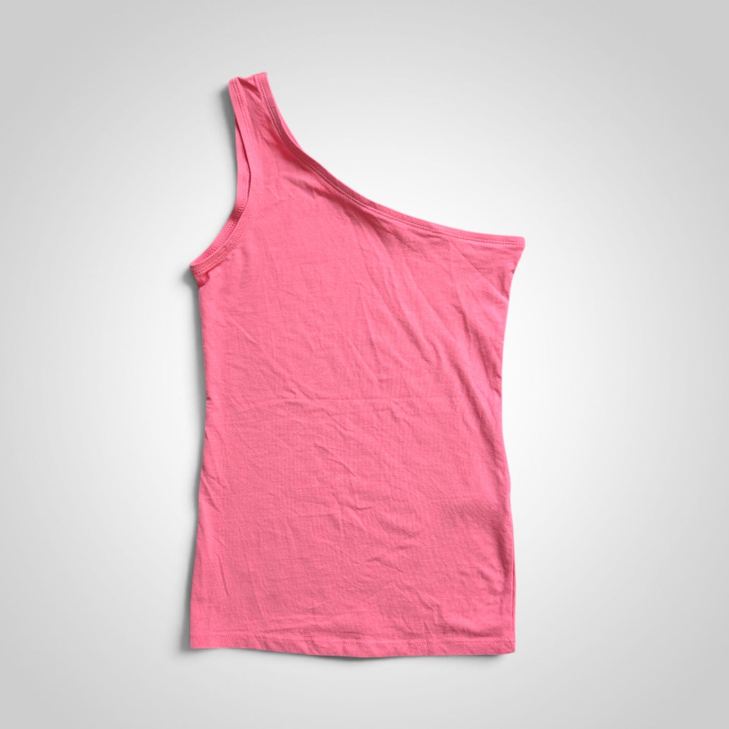 00s Bubblegum Pink One Shoulder Top