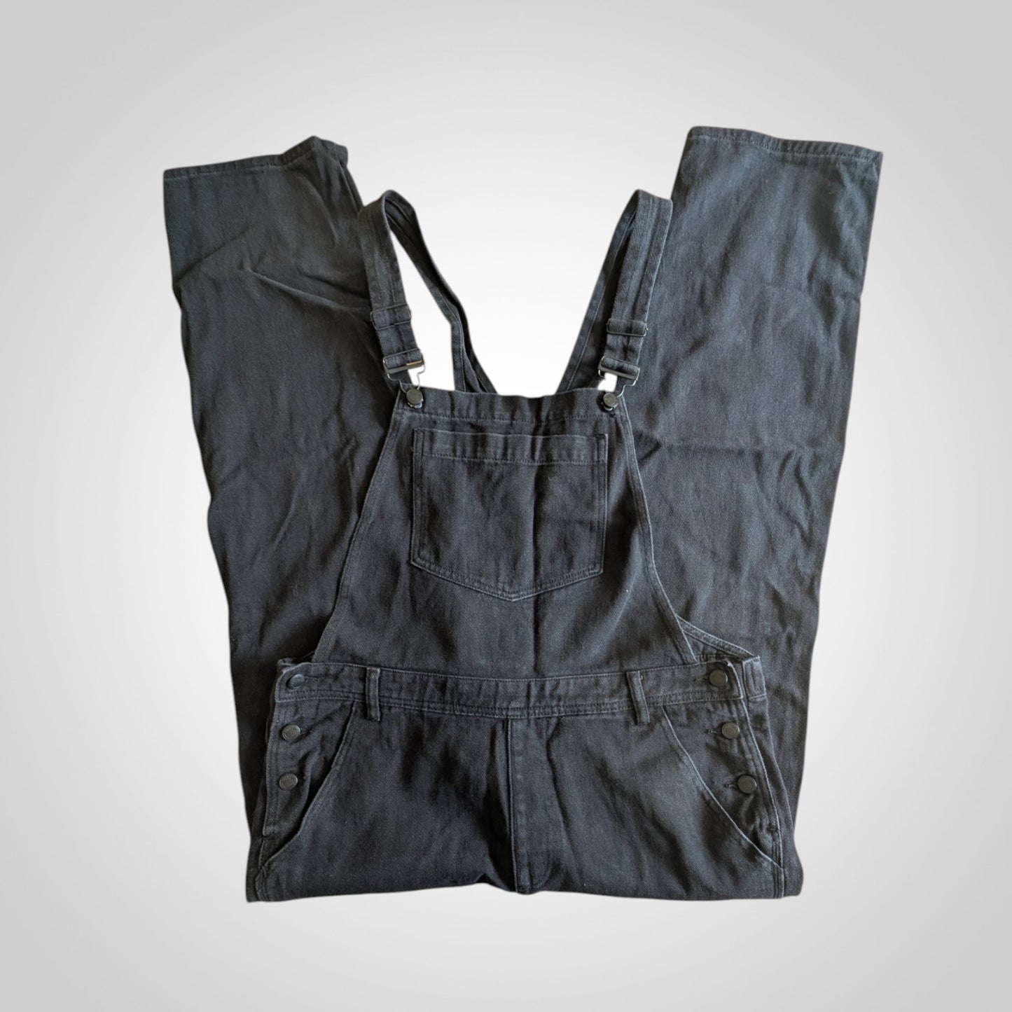 Lazy Oaf Black Denim Overalls