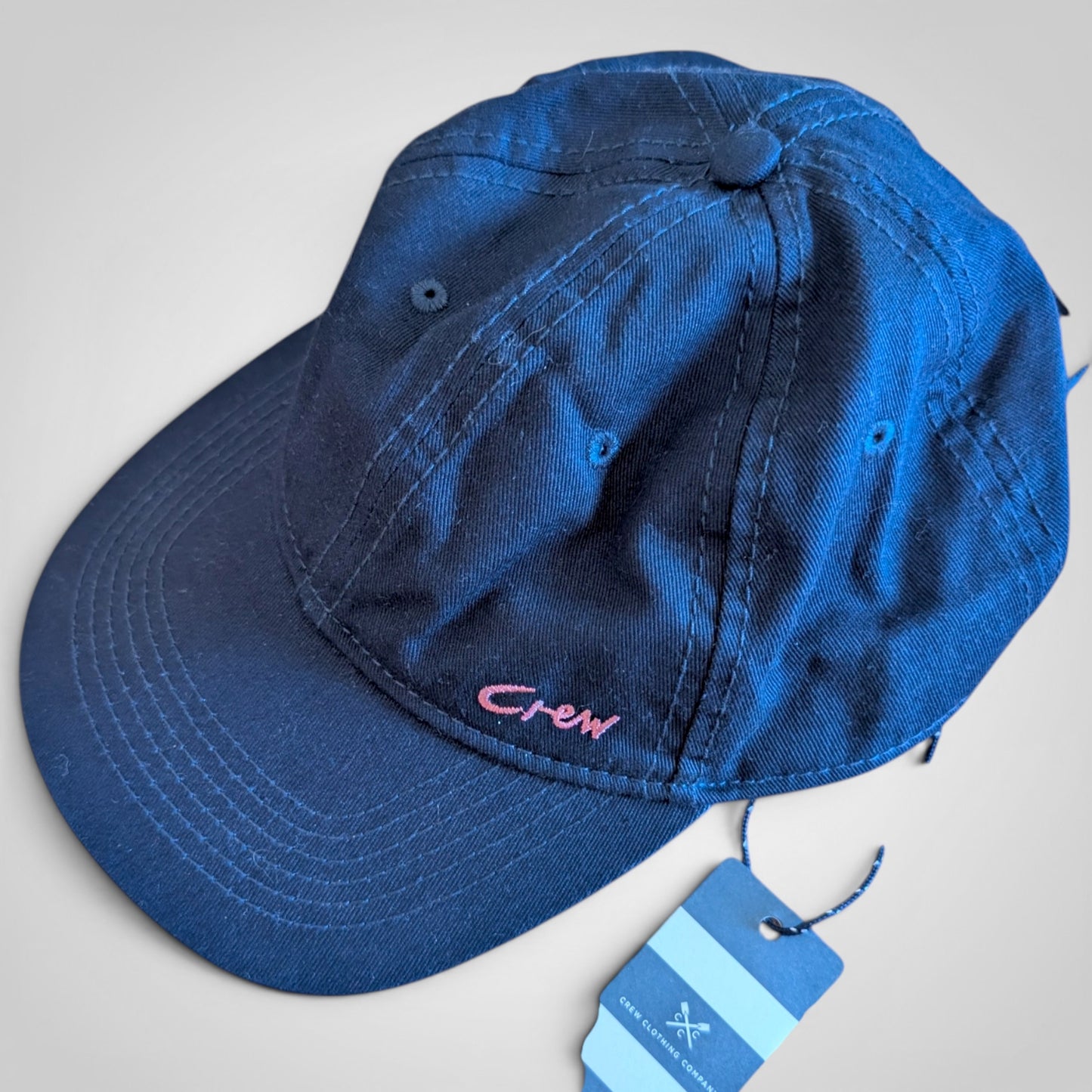 Crew Clothing Navy Cotton Adjustable Baseball Cap