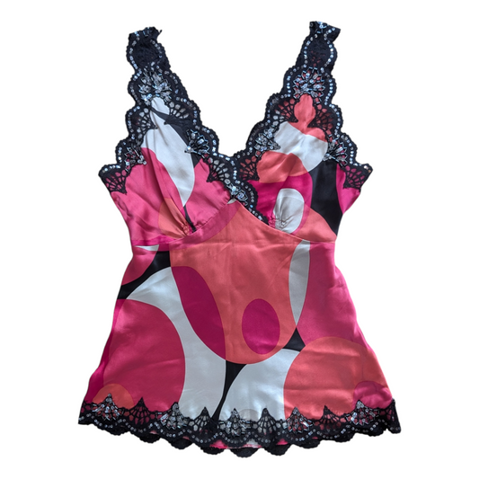 00's Pink & Black V-neck Cami