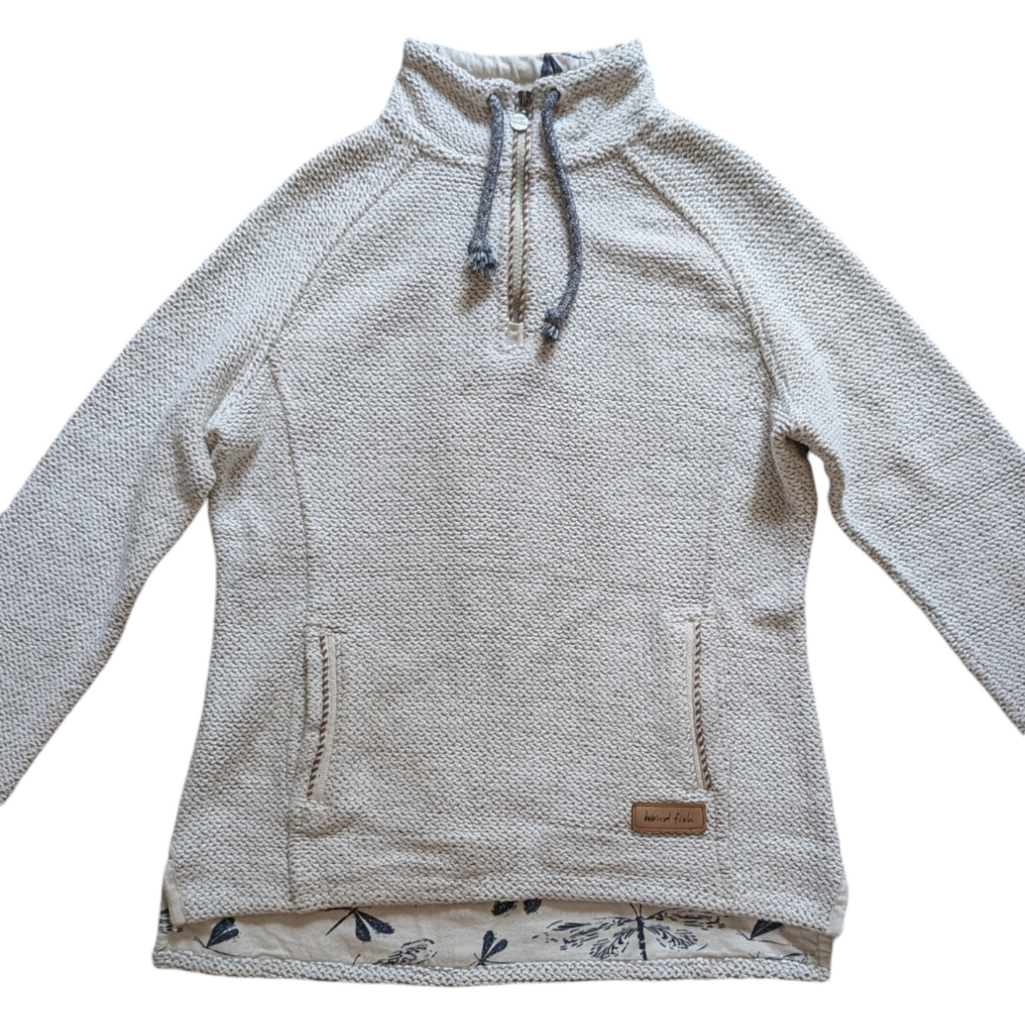 Weird Fish Cream Quarter Zip Fleece