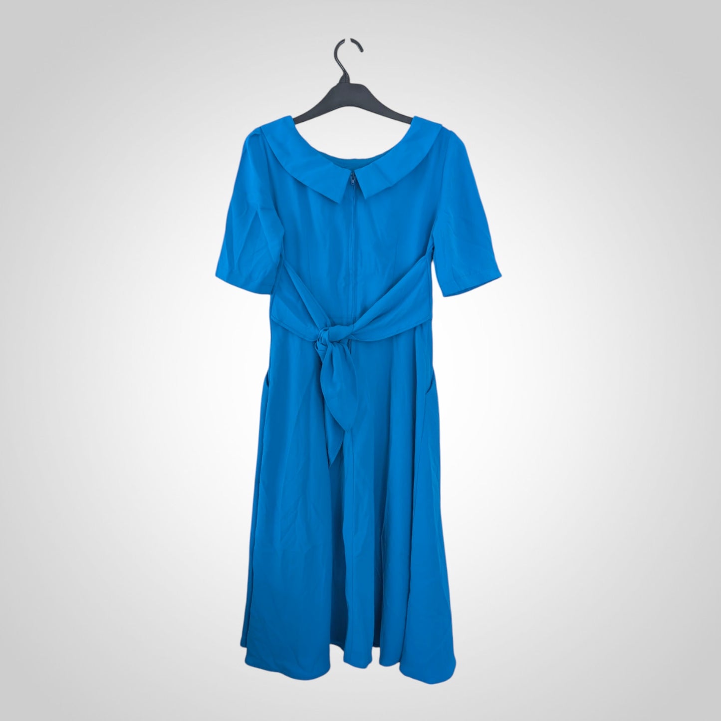 Jolie Moi Blue Collared Midi Tea Dress