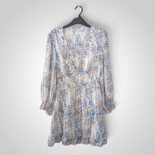 Cottagecore White Ruffle Mini Dress