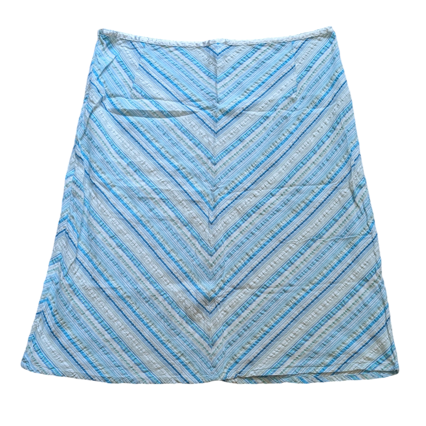 00's Blue & White Striped Skirt