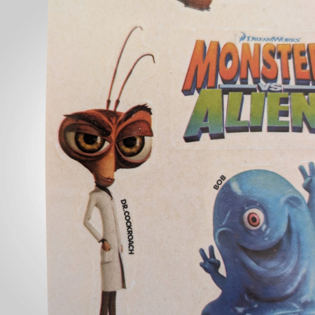 Monsters vs. Aliens Promotional Sticker Sheet (2009)