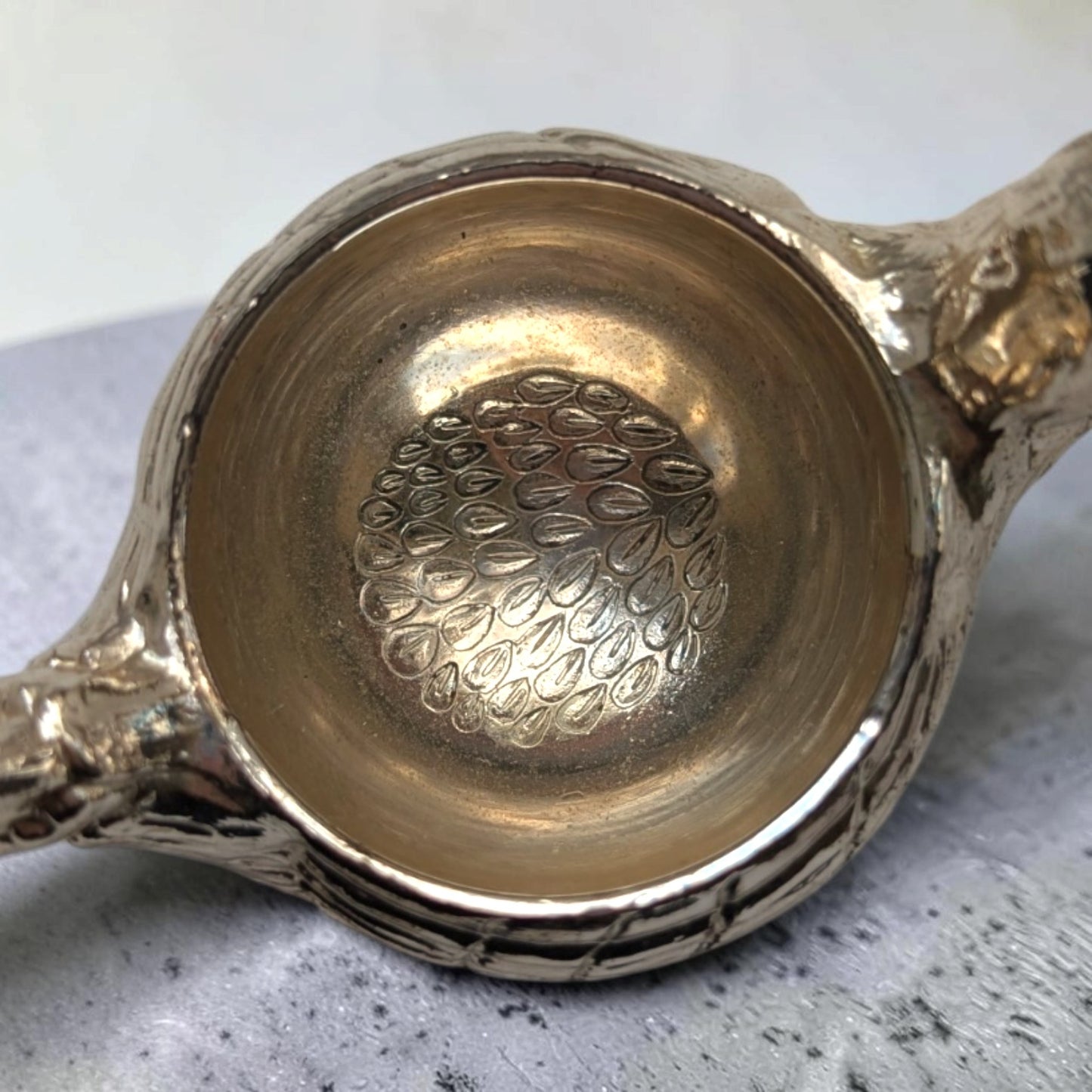 70s Vintage Silver Plated Zinc Hen Egg Cup
