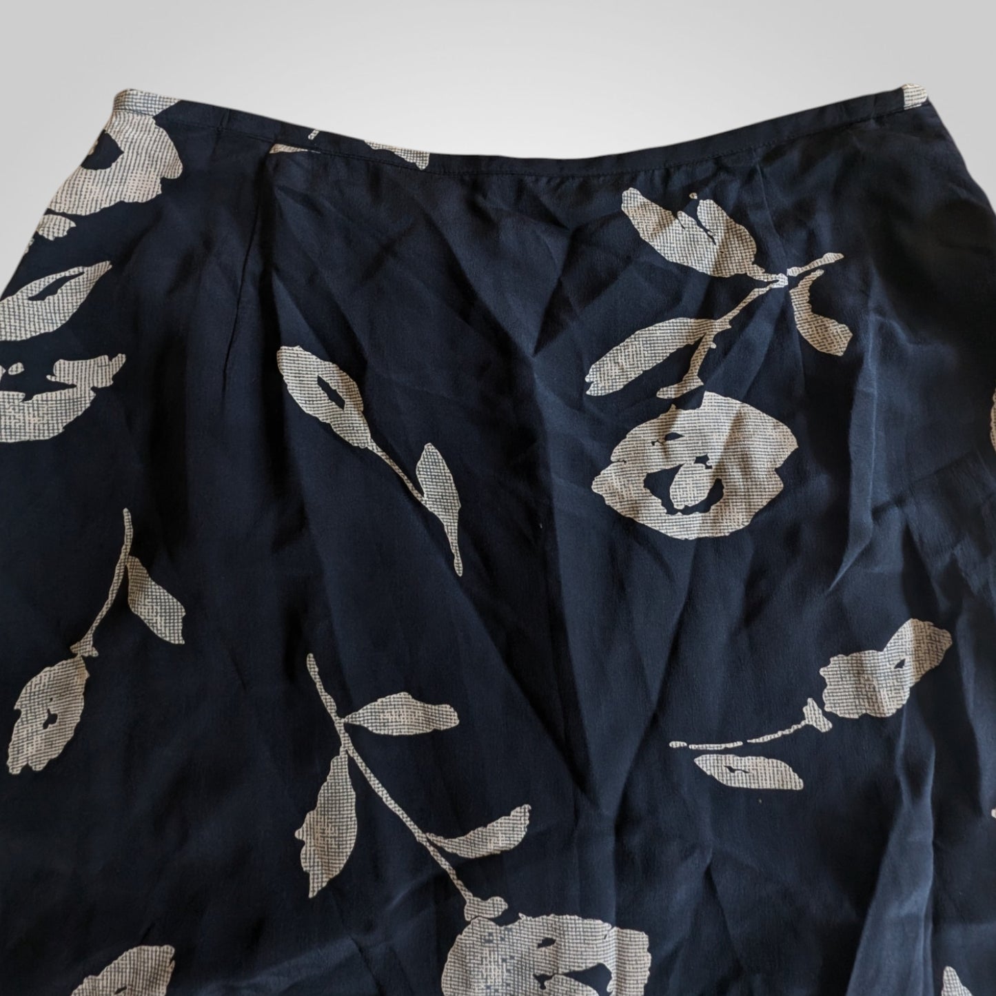 90s Vintage Silk Midi Skirt