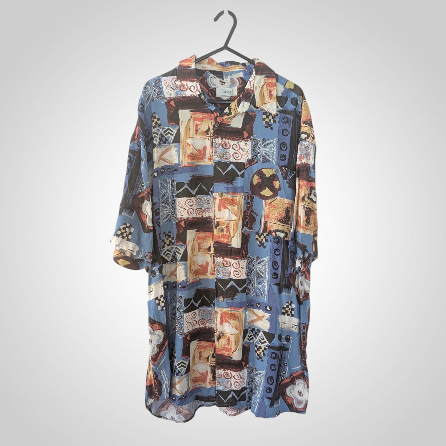 90's Abstract Patterned Shirt