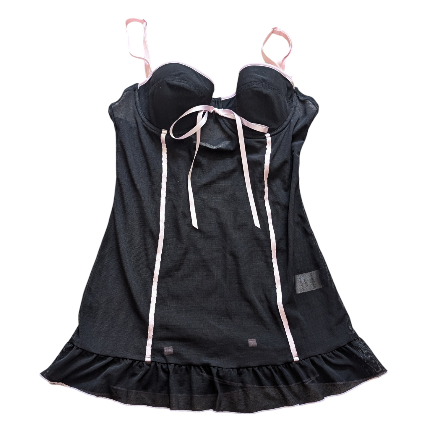 00's La Senza Black & Pink Babydoll