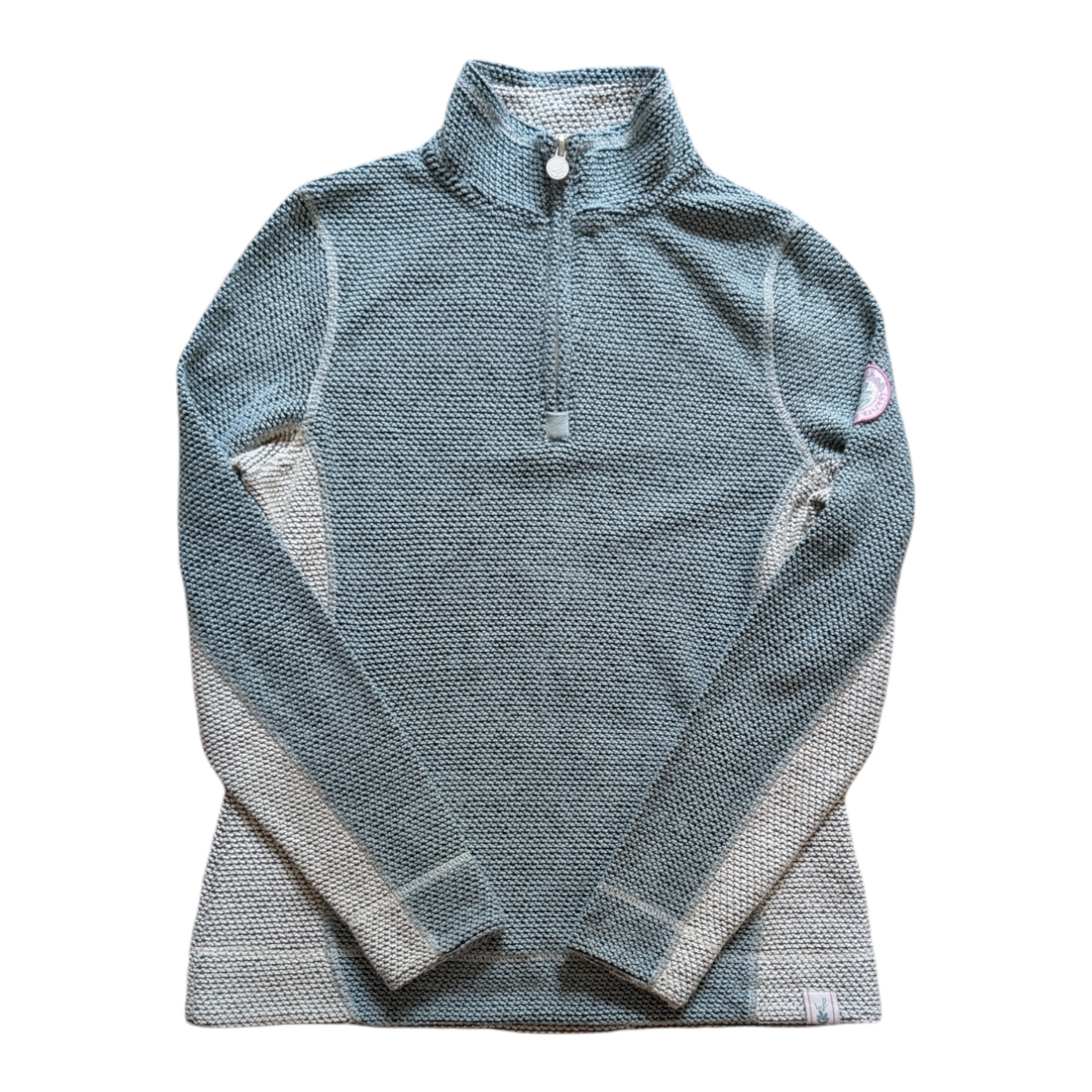 Weird Fish Teal & Grey Quarter Zip Fleece