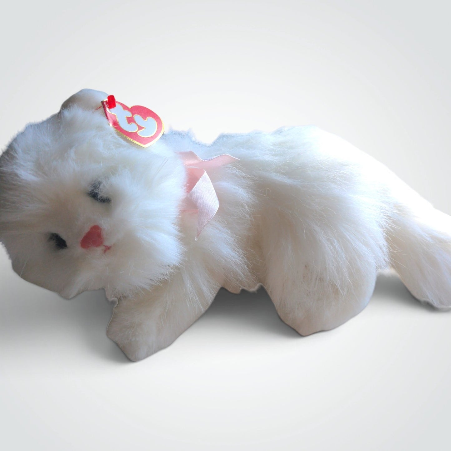 Vintage 1995 Ty Classic Fluffy White Cat Plush