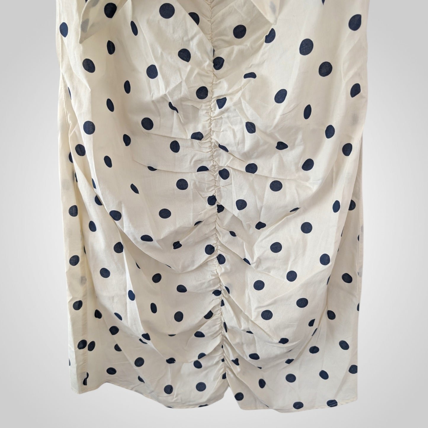 Polka Dot Ruched Mini Dress