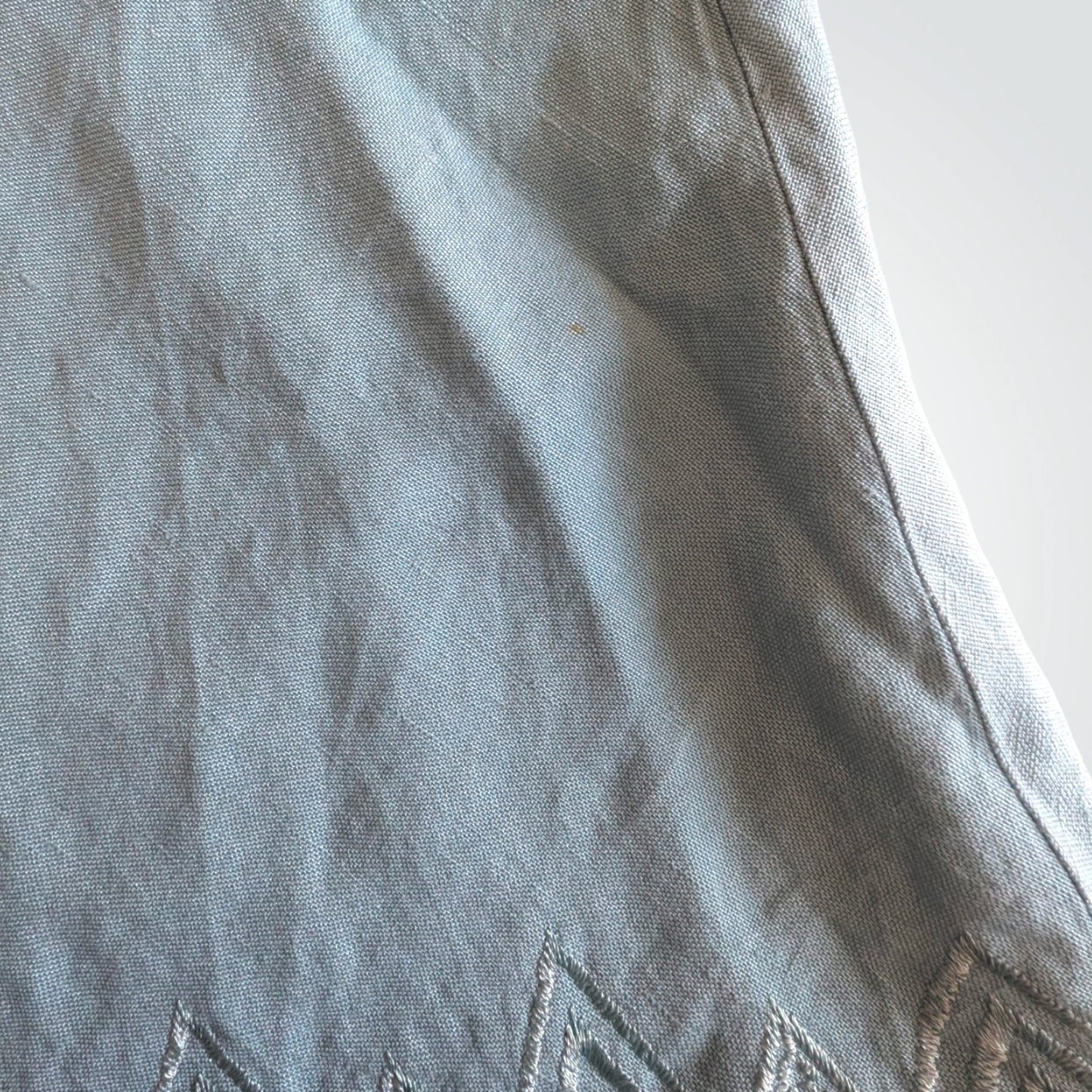 00s Icy Duck Egg Blue Linen Blend Dress