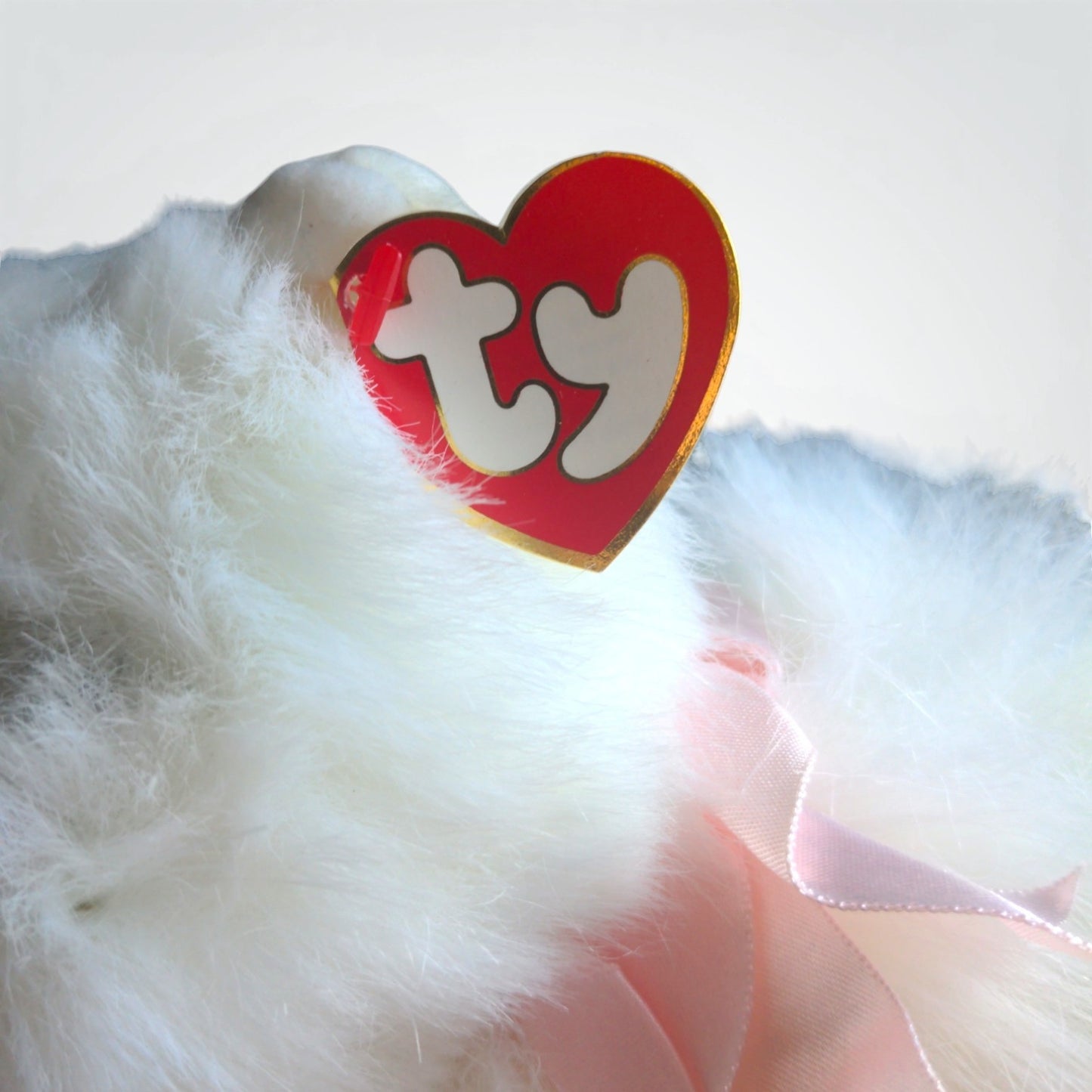 Vintage 1995 Ty Classic Fluffy White Cat Plush