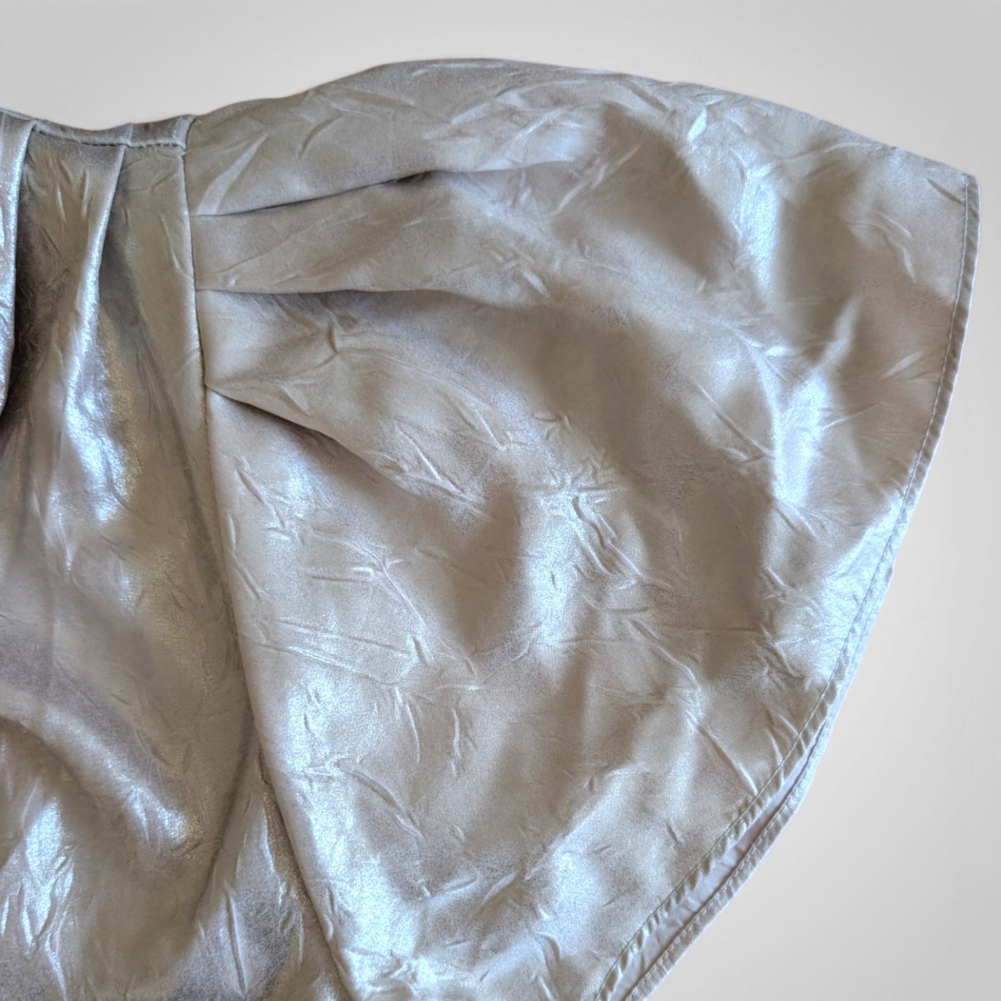 Champagne Satin Wrap Crop Top