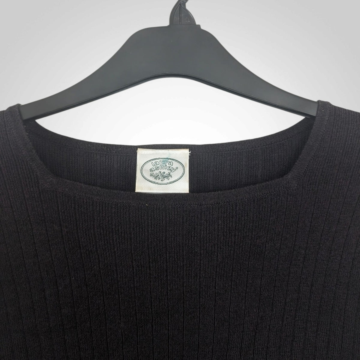 90s Laura Ashley Black Longline Top