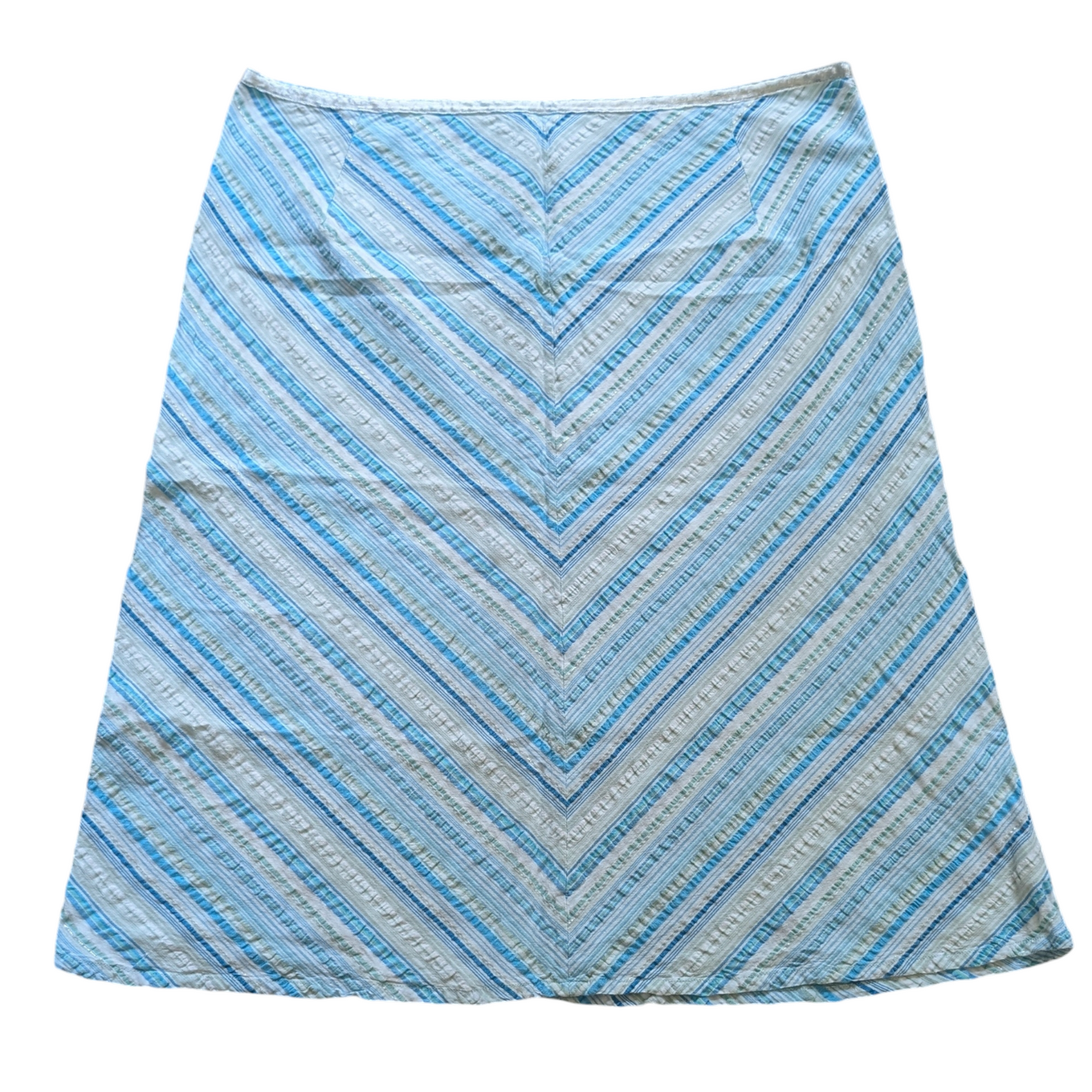 00's Blue & White Striped Skirt