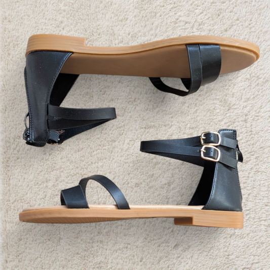 Black Gladiator Sandals