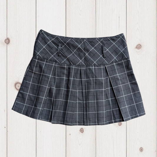 00s Grunge Pleated Mini Skirt