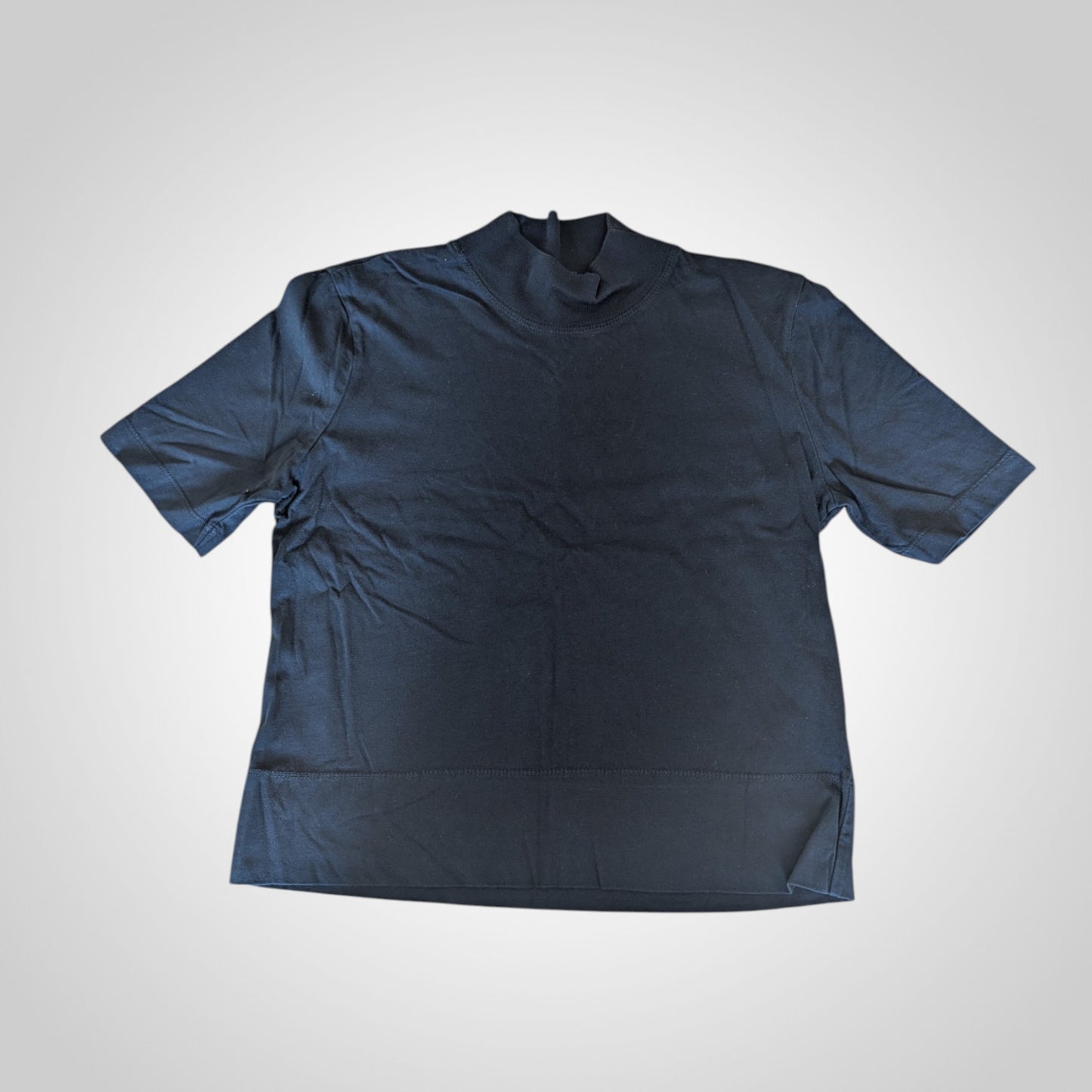 Black Mock Neck T-Shirt