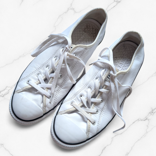 Converse All Star Dainty Ballerina White Leather Trainers