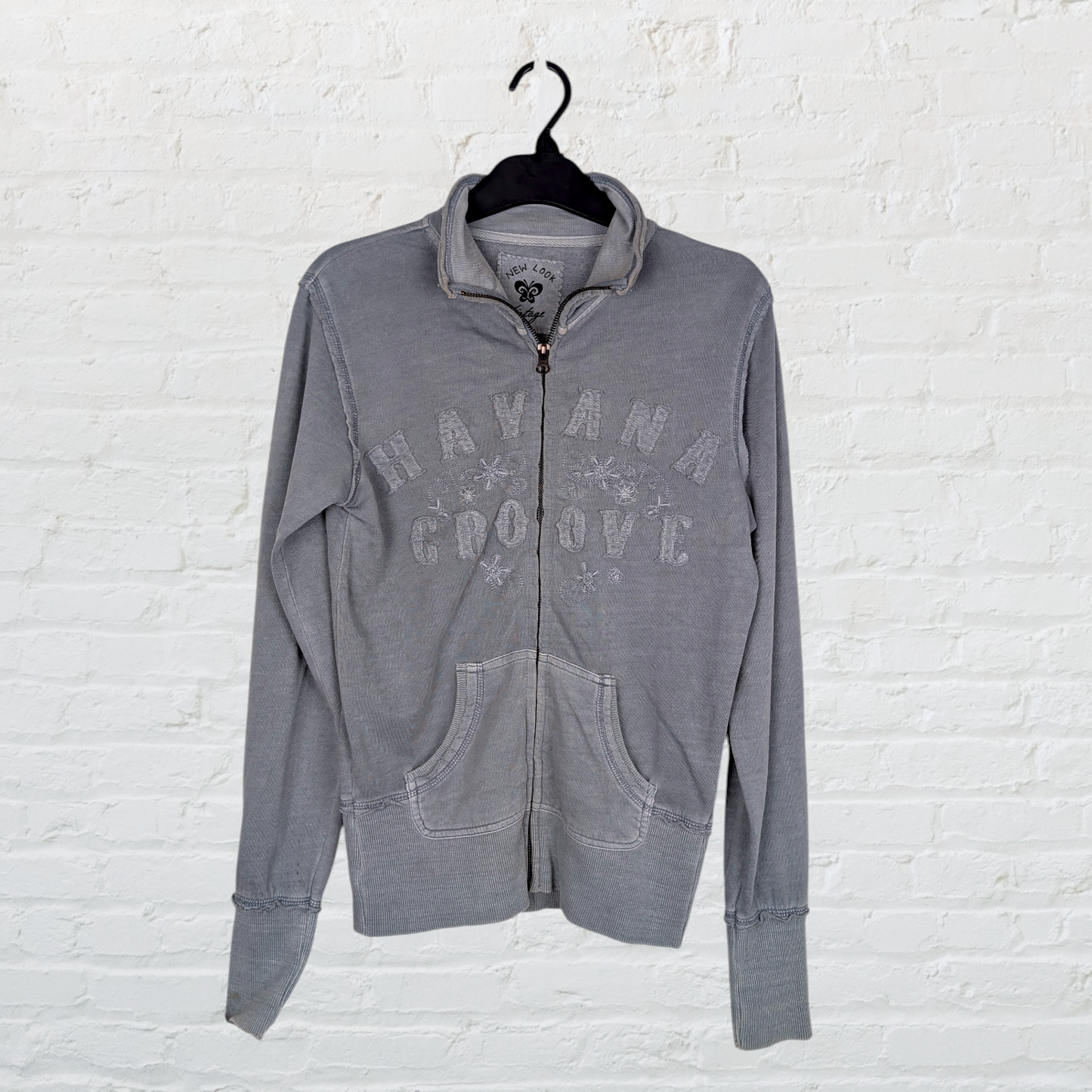 00's Distressed Full-zip Sweatshirt