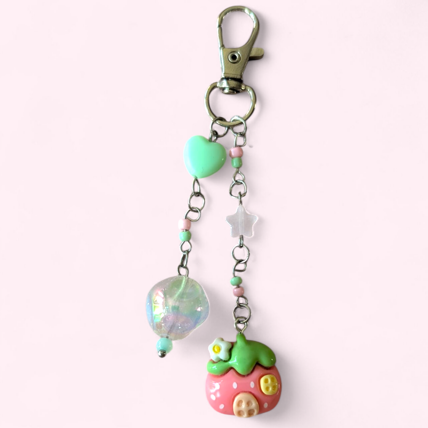 Strawb Matcha Babies Bag Charm