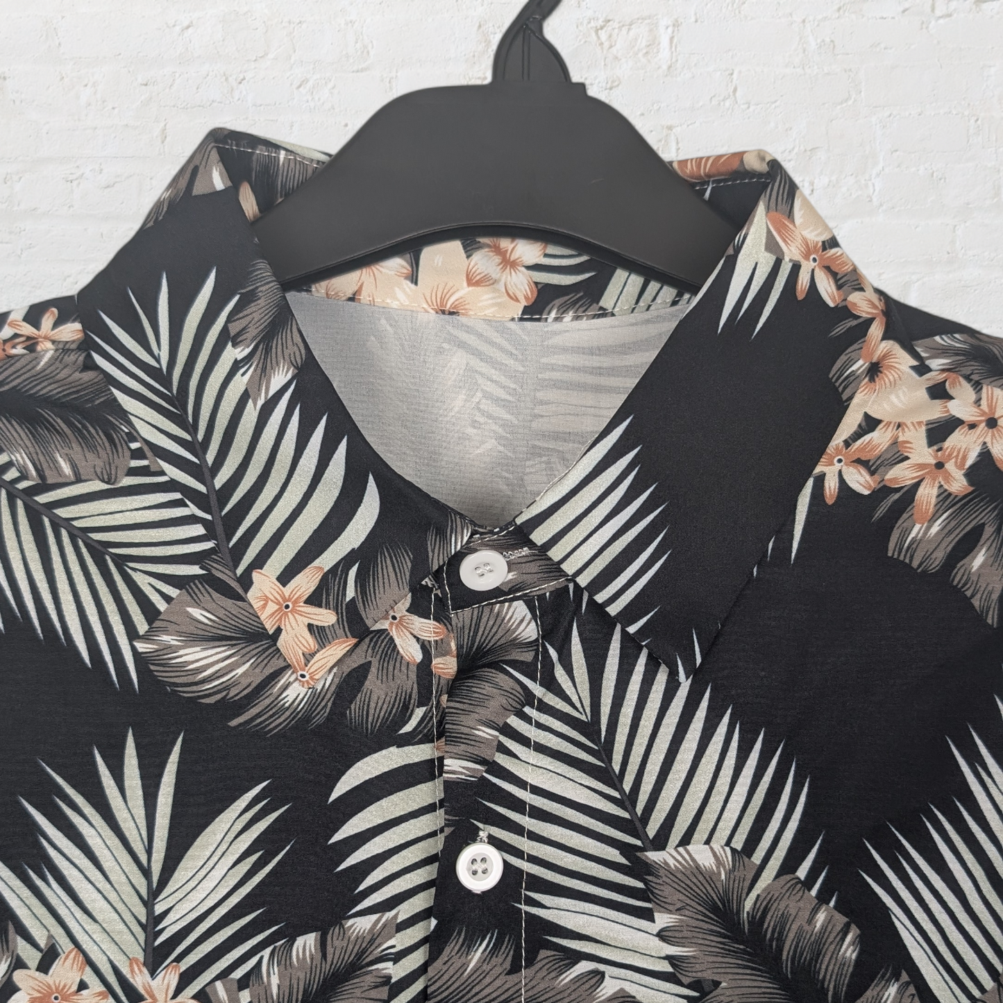 Hawaiian Black Short Sleeve Shirt