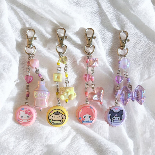 Sanrio Bottle Cap Keyring