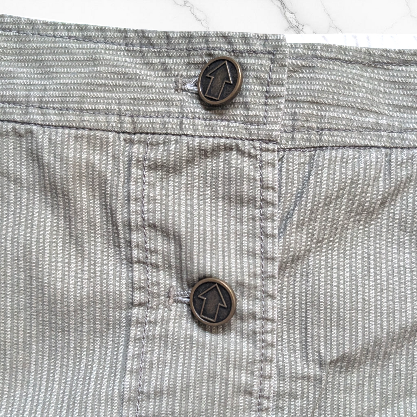 y2k Pinstripe Cargo Mini Skirt