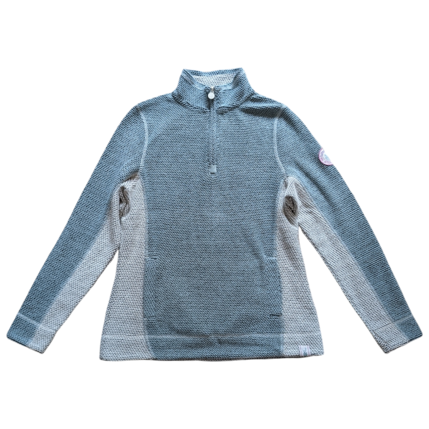 Weird Fish Teal & Grey Quarter Zip Fleece