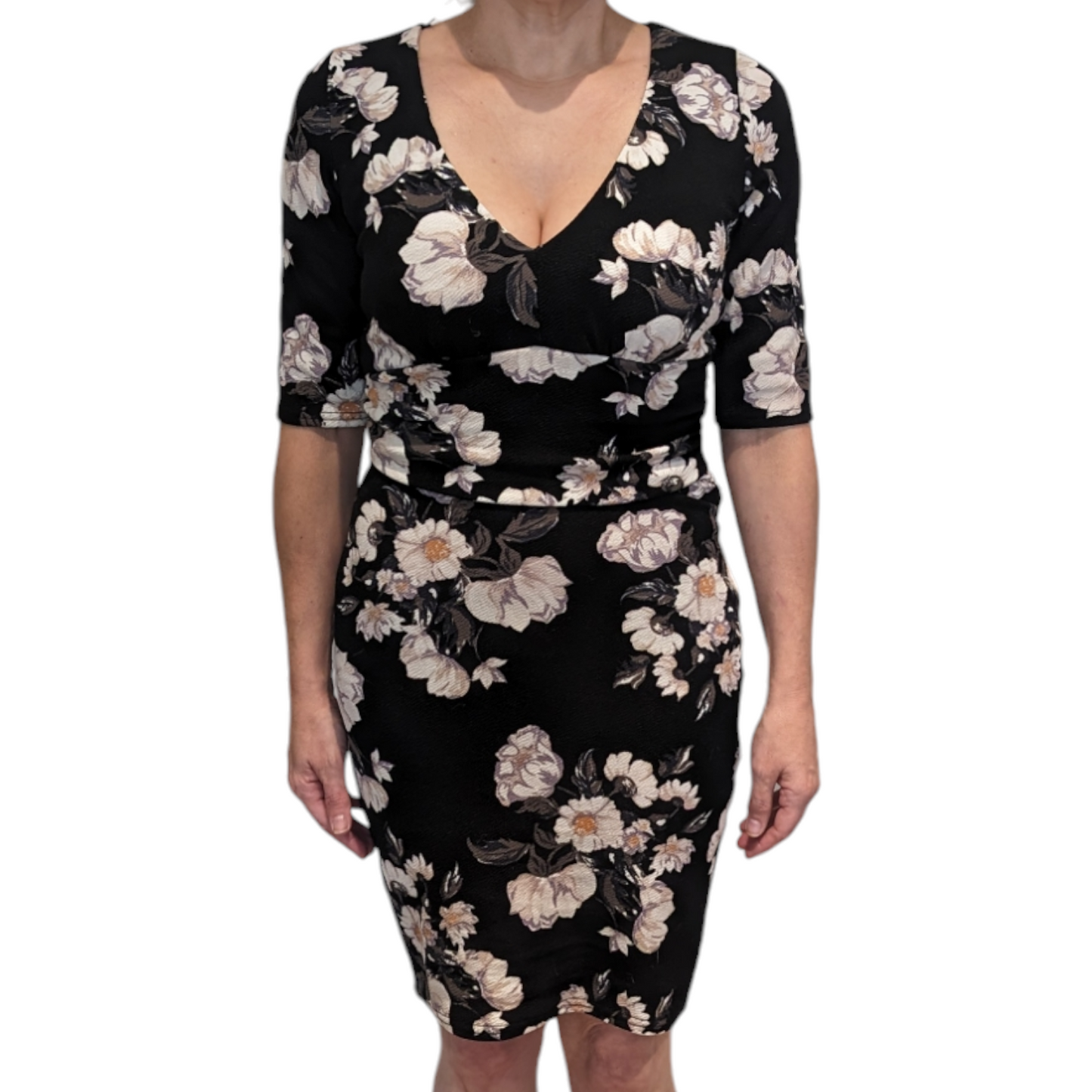 00's Jane Norman Black Floral Dress