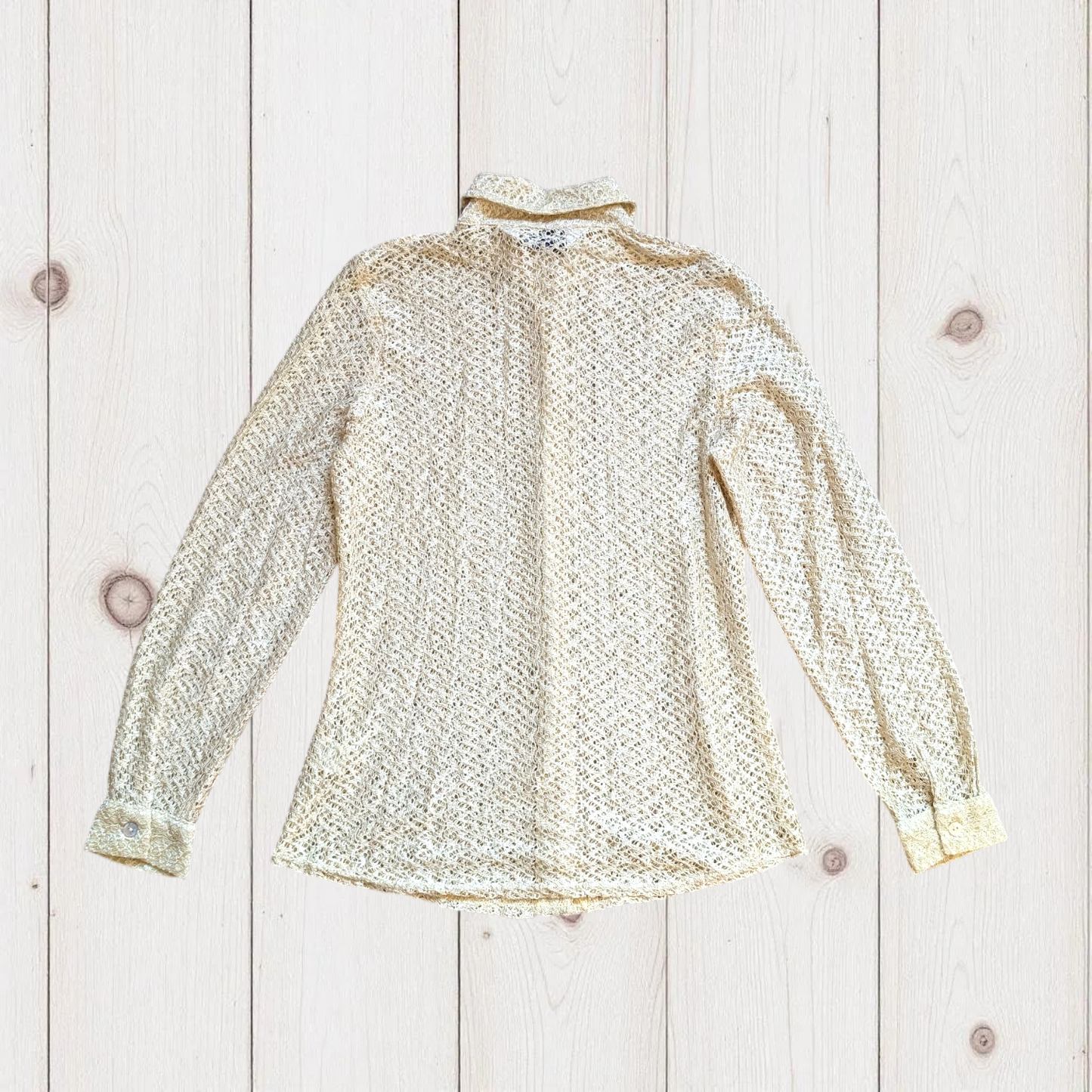 90's Cream Sheer Blouse