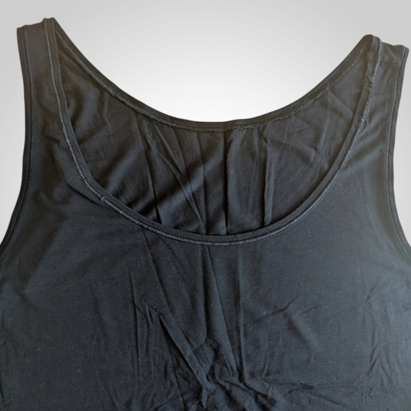 Black Soft Modal Stretch Vest Top