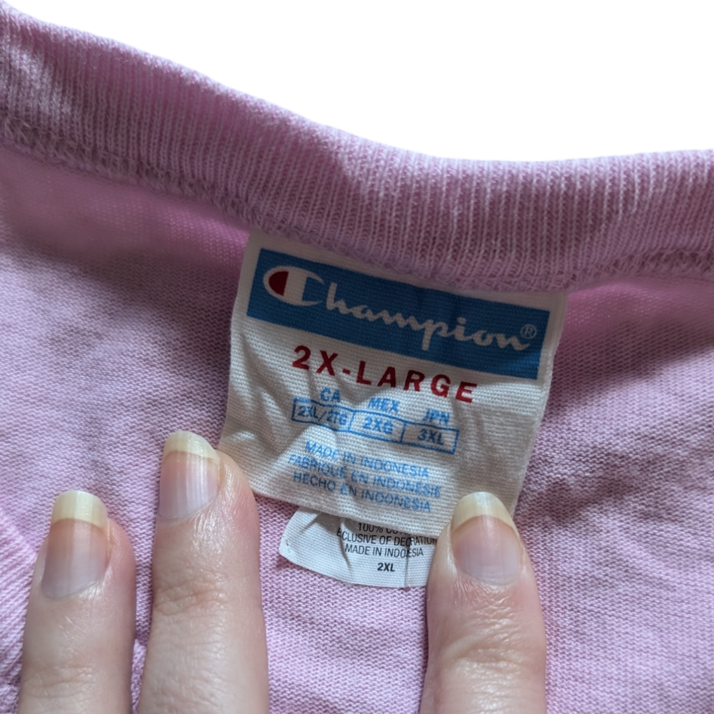 Vintage Light Pink Champion Tee