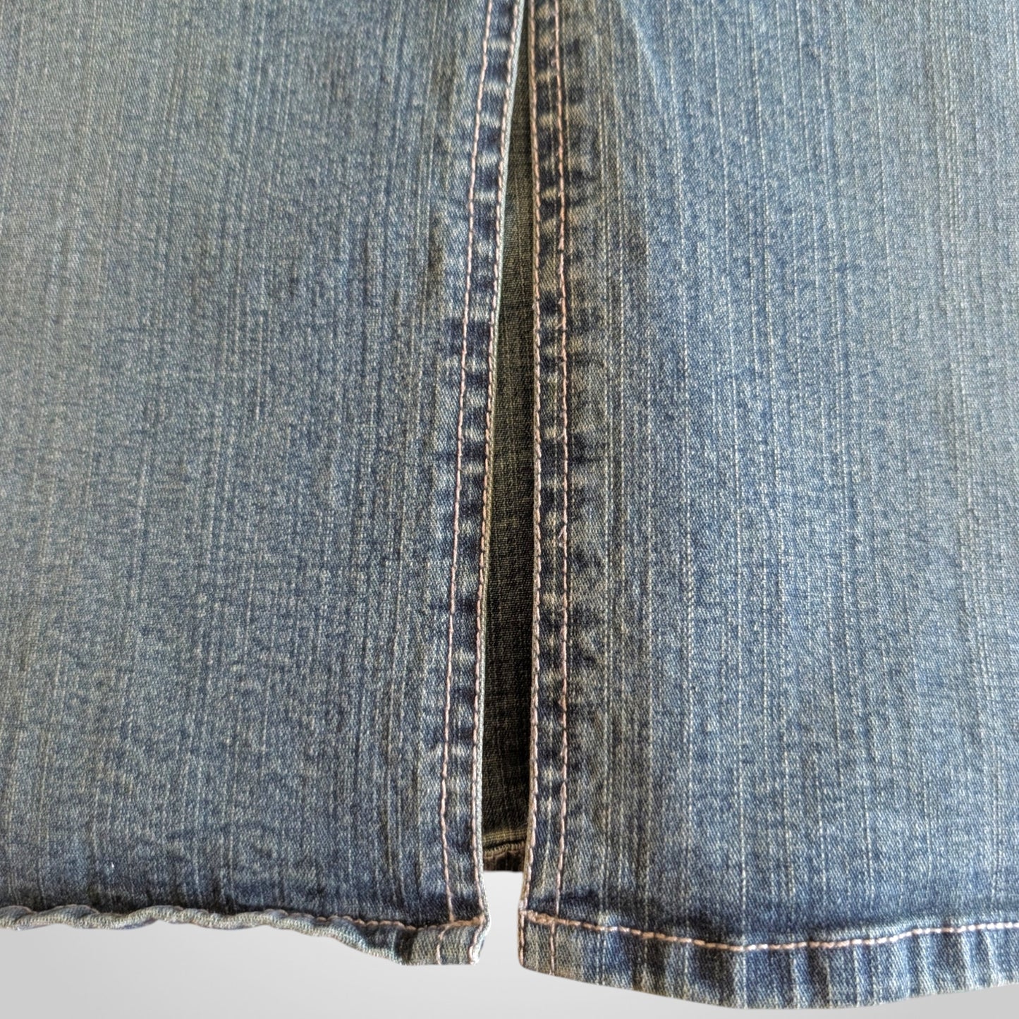 00s Boho Western Denim Mini Skirt