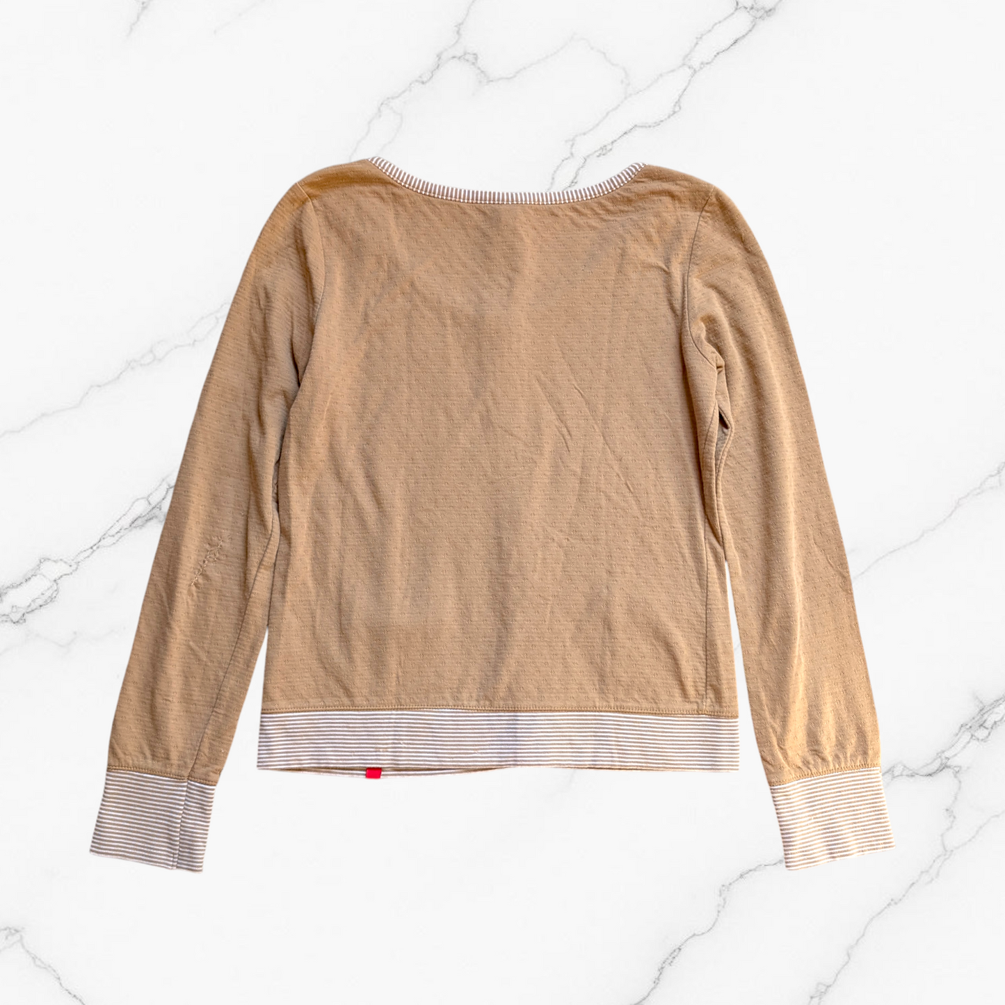 00's Tan Mixed-Knit Cardigan