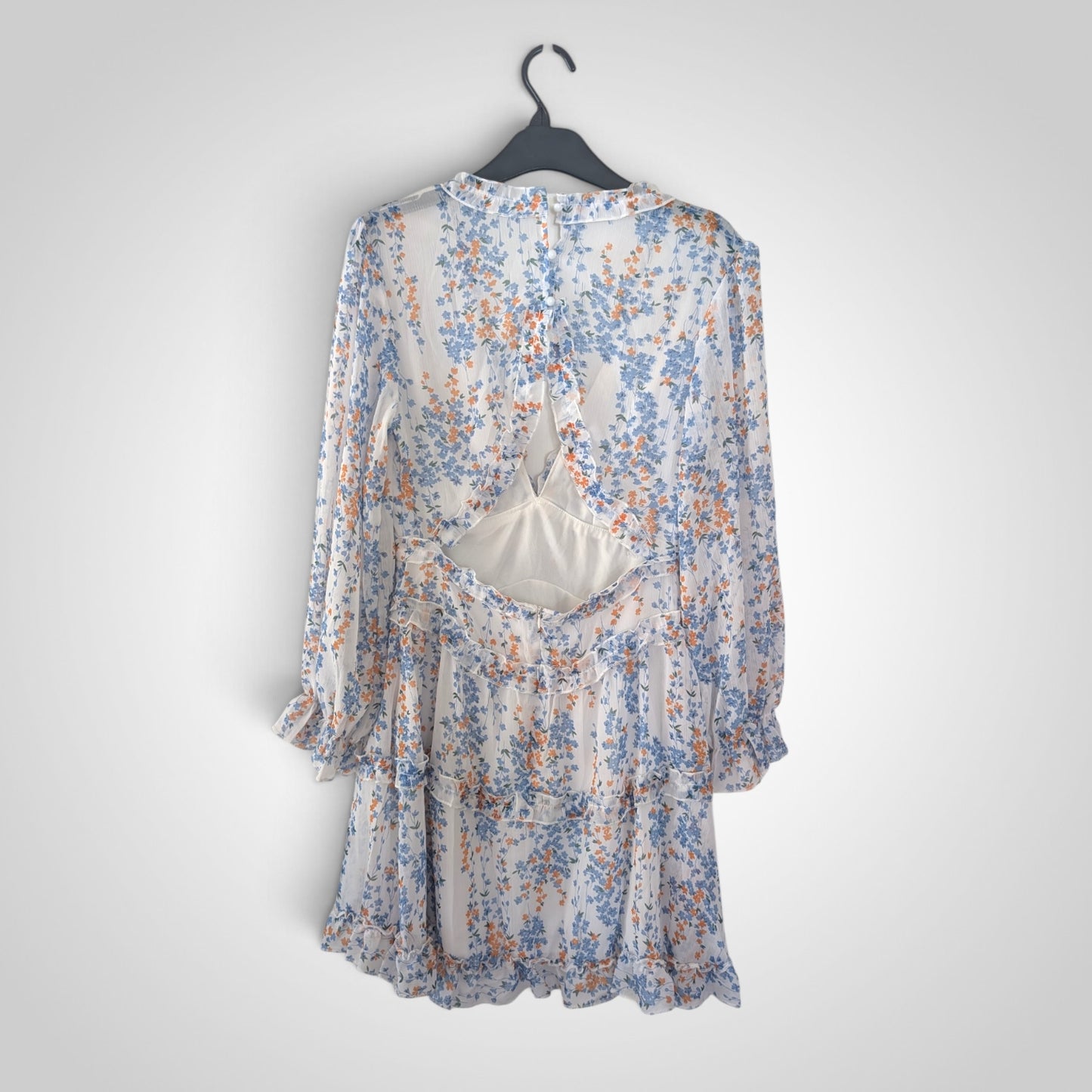Cottagecore White Ruffle Mini Dress