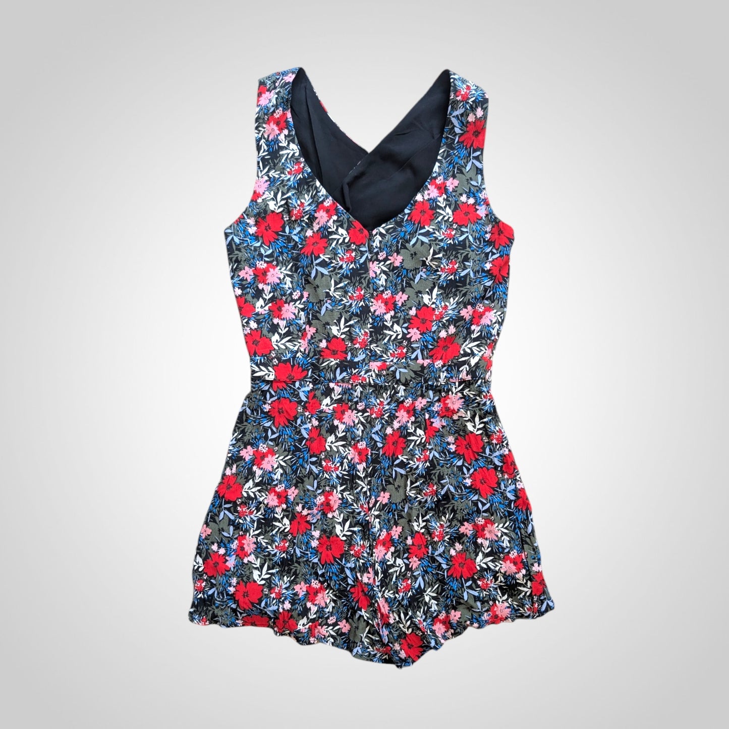Dark Floral Crossover Playsuit