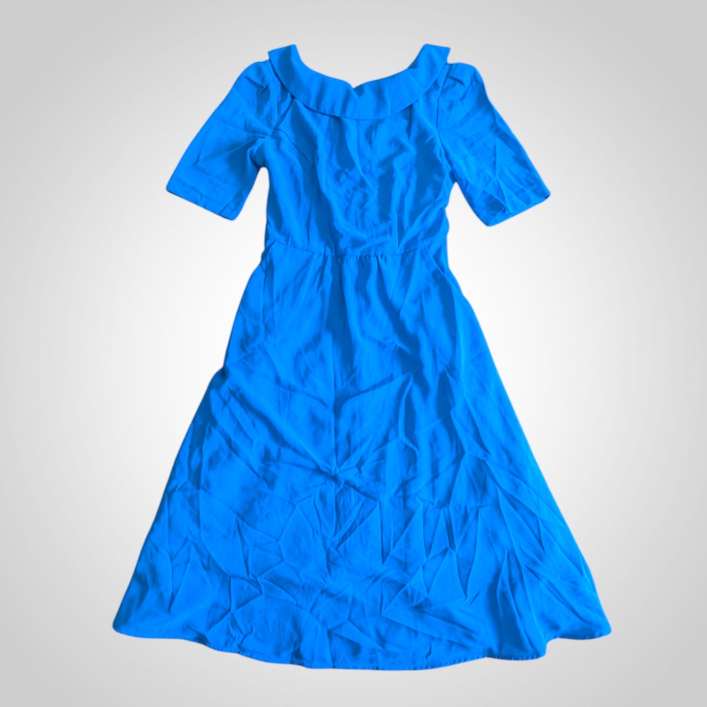 Jolie Moi Blue Collared Midi Tea Dress