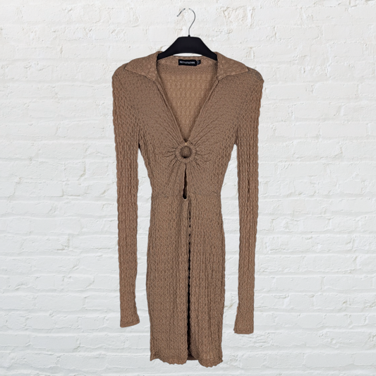PLT Brown Cutout Dress