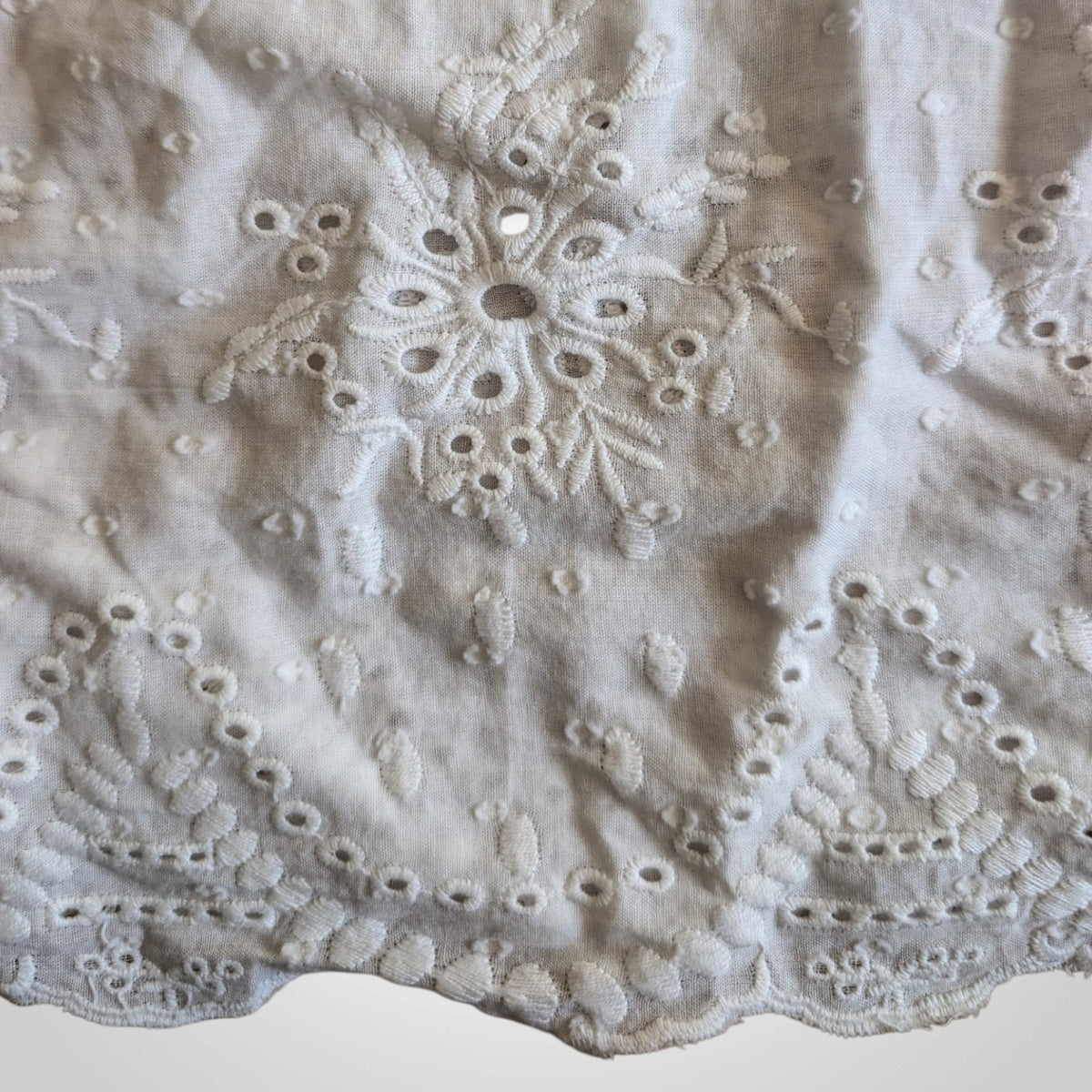 FatFace White Broderie Anglaise Blouse